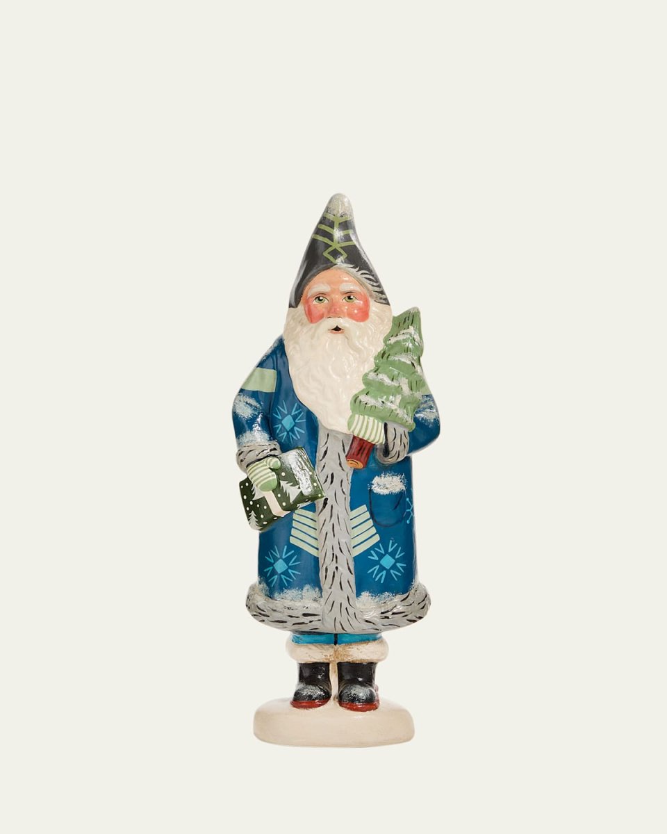 Blue Santa with Tree